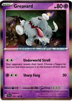 NM Pokemon Greavard #105 Promo Card Mimikyu EX Box - Image 1
