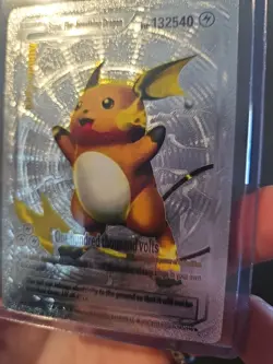 Super Fire Breathing Dragon Silver Foil Fan Art Vinyl Collector Pokemon Card - Image 5