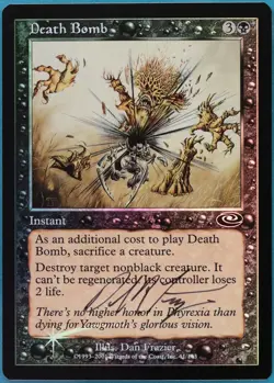Death Bomb Planeshift NM Black Common SIGNED MTG CARD (ID# 403895) ABUGames - Image 1