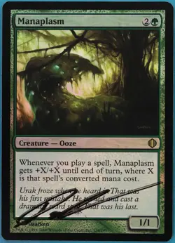 Manaplasm FOIL Shards of Alara NM Green Rare SIGNED CARD (409231) ABUGames - Image 1