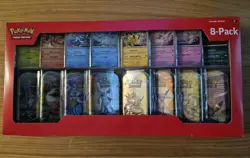 Costco Pokemon Prismatic Evolutions 8 Mini-Tins with Promo Cards Sealed - Image 1