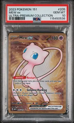 2023 Pokemon Mew ex Full Art 151 UPC Gold Metal Promo Card 205/165 PSA 10 GEM MT - Image 1