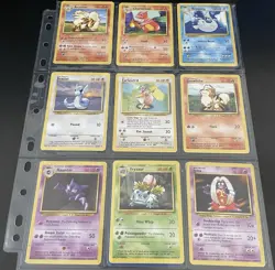 1999 Pokemon Cards Complete Base Unlimited Common & Uncommon 70 Card Set LP-NM - Image 1