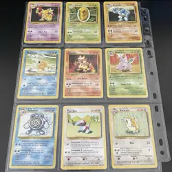 1999 Pokemon Cards Complete Base Unlimited Common & Uncommon 70 Card Set LP-NM - Image 2