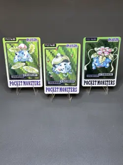 1997 Bandai Carddass Venusaur Trio Set #1/2/3 Pokemon Cards Vintage - Image 1