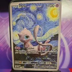 Pokemon Mew Starry Night Van Gogh Beautiful Moon ACG Star Trading Card NM FS - Image 1