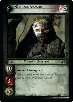 LOTR TCG FOTR FELLOWSHIP ORTHANC ASSASSIN 1R131 Foil NM/M a Top Shelf Card - Image 1
