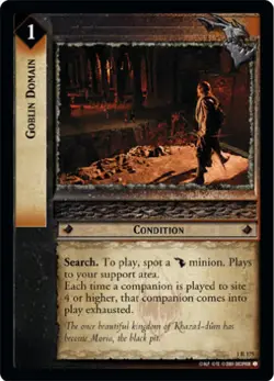 LOTR TCG FOTR FELLOWSHIP GOBLIN DOMAIN 1R175 Foil NM/M a Top Shelf Card - Image 1
