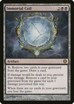 1x Immortal Coil Shards of Alara MTG Magic Card LP - Image 1