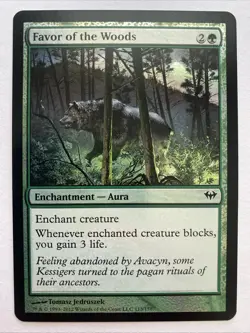 Favor of the Woods -Foil Light Play MTG Dark Ascension NM - Image 1