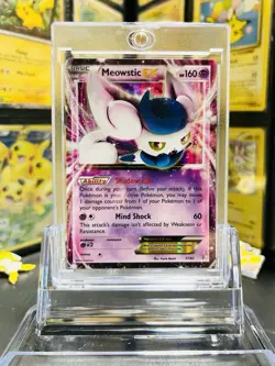 Meowstic EX 37/83 Rare Holo Pokemon Card Near Mint Condition Never Played - Image 1