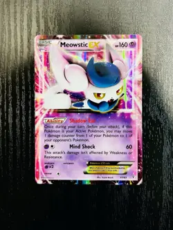 Meowstic EX 37/83 Rare Holo Pokemon Card Near Mint Condition Never Played - Image 2