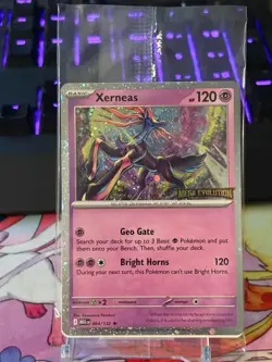 Xerneas 064/132 SEALED Pokemon Mega Evolution Stamped Promo Best Buy Holo Card - Image 1
