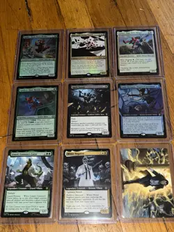 Mtg Magic Spider-Man Lot Of 9 Cards Pictured Foils/Borderless & More - Image 1