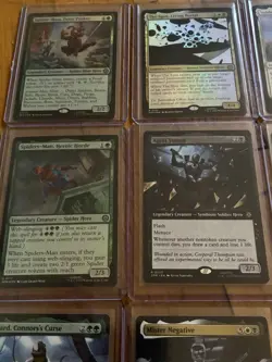 Mtg Magic Spider-Man Lot Of 9 Cards Pictured Foils/Borderless & More - Image 5