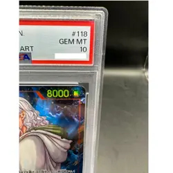 PSA 10 SILVERS RAYLEIGH OP08-118 SEC ALT ART ONE PIECE CARD JAPANESE GEM MT - Image 3