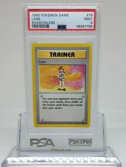 1999 POKEMON LASS SHADOWLESS #75 PSA 9 MINT BASE SET CARD #75/102 RARE NICE LOOK - Image 1
