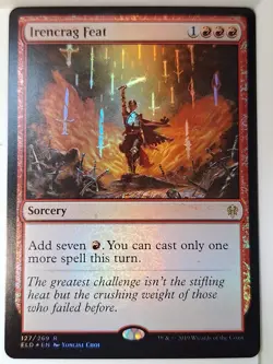 Irencrag Feat - FOIL - Throne of Eldraine - Magic the Gathering MTG Nice! - Image 1