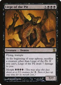 Liege of the Pit 1x MtG Time Spiral SP/NM - Image 1