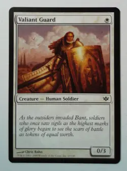 Valiant Guard *PLAYSET* Magic MtG x4 Conflux SP - Image 1