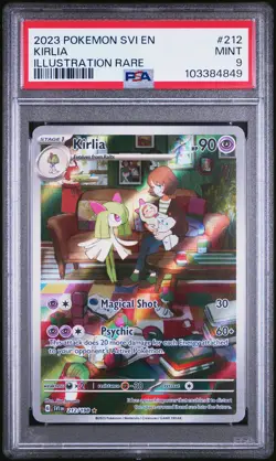 2023 POKEMON SVI EN-SCARLET & VIOLET ILLUSTRATION RARE #212 KIRLIA PSA 9 - Image 1
