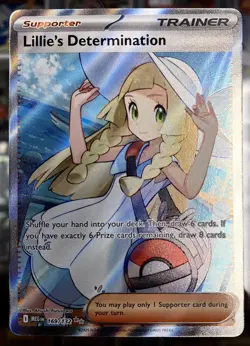 Lillie's Determination 169/132 Secret Rare Pokemon Mega Evolution Full Art NM - Image 1