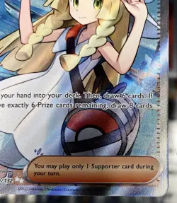 Lillie's Determination 169/132 Secret Rare Pokemon Mega Evolution Full Art NM - Image 3