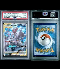 Pokemon Mewtwo & Mew GX SM191 Tag Team Power Tin Black Star Promo MINT PSA 9 - Image 3