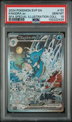 2024 POKEMON SVP EN-SV BLACK STAR PROMO #131 KINGDRA EX PSA 10 - Image 1