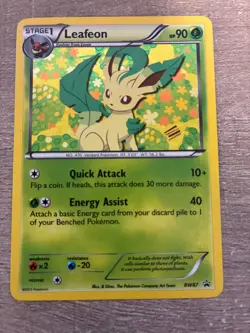 2013 POKEMON BLACK STAR PROMO LEAFEON [STAGE 1] #BW87 HOLO FOIL - Image 1