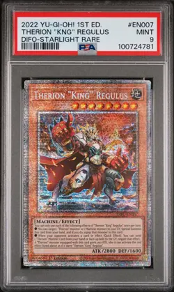 2022 YU-GI-OH! DIFO-DIMENSION FORCE #EN007 THERION "KING" REGULUS PSA 9 - Image 1