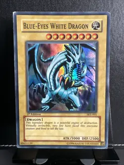 Yu-Gi-Oh Blue-Eyes White Dragon Kaiba SKE-001 Holo Rare 1st Edition - Image 1