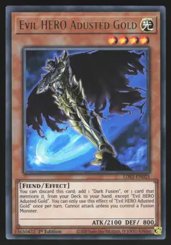 Evil HERO Adusted Gold - LDS3-EN025 - Ultra Rare - 1st Edition Yugioh - Image 1
