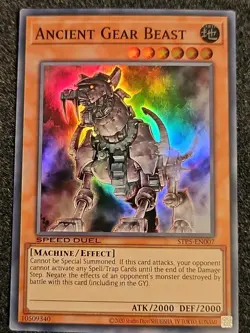 YU-GI-OH! Ancient Gear Beast STP5 - EN007 Super Rare Near Mint Speed Duel - Image 1