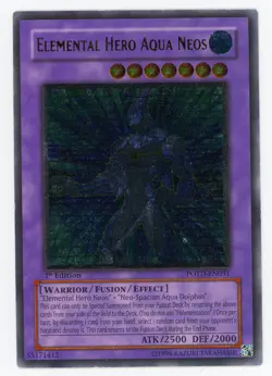 ELEMENTAL HERO AQUA NEOS ULTIMATE 1ST POTD-EN031 LP Silver Stamp - Image 1