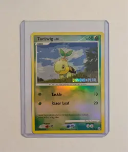 Turtwig 103/130 Diamond and Pearl Stamped Reverse Holo Pokemon Card - Image 1