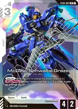 McGillis' Schwalbe Graze Foil - ST05-007 NM - Gundam TCG Card Game - Image 1
