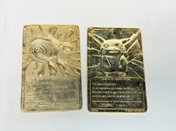 Pokemon 1999 23k Gold Plated Trading Card Burger King Promo Pikachu & Poliwhirl - Image 2