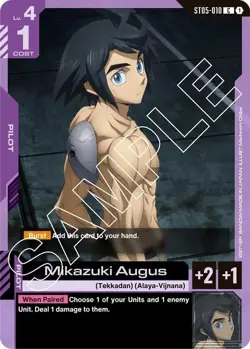 Mikazuki Augus - ST05-010 NM - Gundam TCG Card Game - Image 1