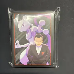 Pokemon Destined Rivals ETB Card Sleeves - Giovanni's Mewtwo - 65 Sleeves - NEW - Image 1