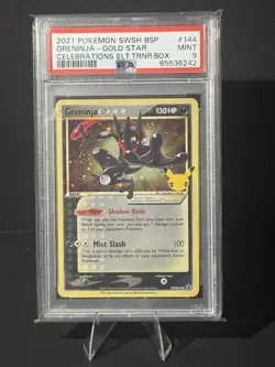 Pokemon Gold Star Greninja SWSH144 Holo PSA 9 Celebrations Promo Card English - Image 1