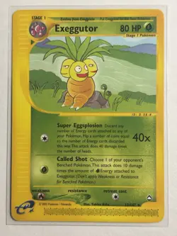 Exeggutor 12/147 - Aquapolis Non Holo Pokemon Card - Image 1