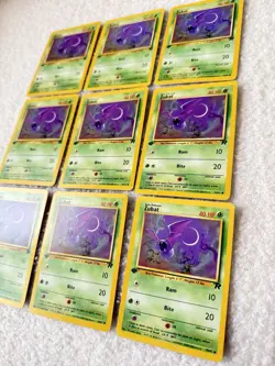 Pokemon Team Rocket 1st Edition Regular Finish Zubat 70/82 Card Lot (9) OC1020 - Image 3