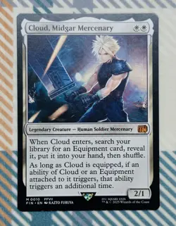 Cloud, Midgar Mercenary M0010 Regular Final Fantasy Magic the Gathering MTG - Image 1