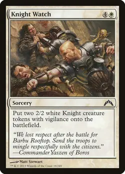 Knight Watch 4x FOIL GTC MTG Gatecrash Common 3 MINT 1 NM white - Image 1