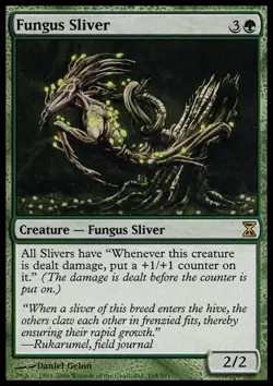 4x MTG Fungus Sliver, Moderate Play, English Time Spiral - Image 1