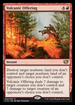 4x MTG Volcanic Offering, NM-Mint, English Commander 2014 - Image 1