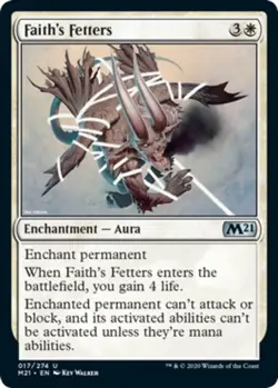 4x MTG Faith's Fetters - Foil, NM-Mint, English Core Set 2021 - Image 1