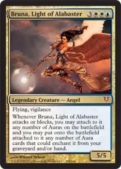 MTG Bruna, Light of Alabaster - Foil, Moderate Play, English Avacyn Restored - Image 1