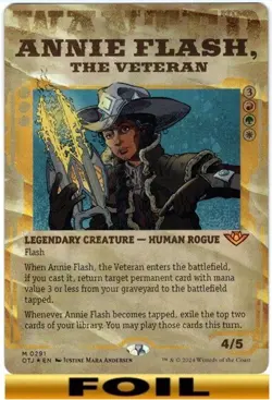 1x - Annie Flash, the Veteran - FOIL SHOWCASE #291 - Outlaws of Thunder MTG - Image 1